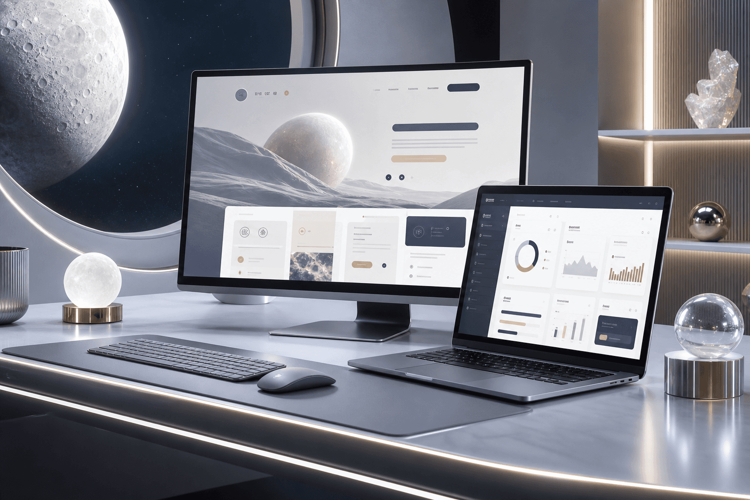 Website and SaaS dashboard showcase